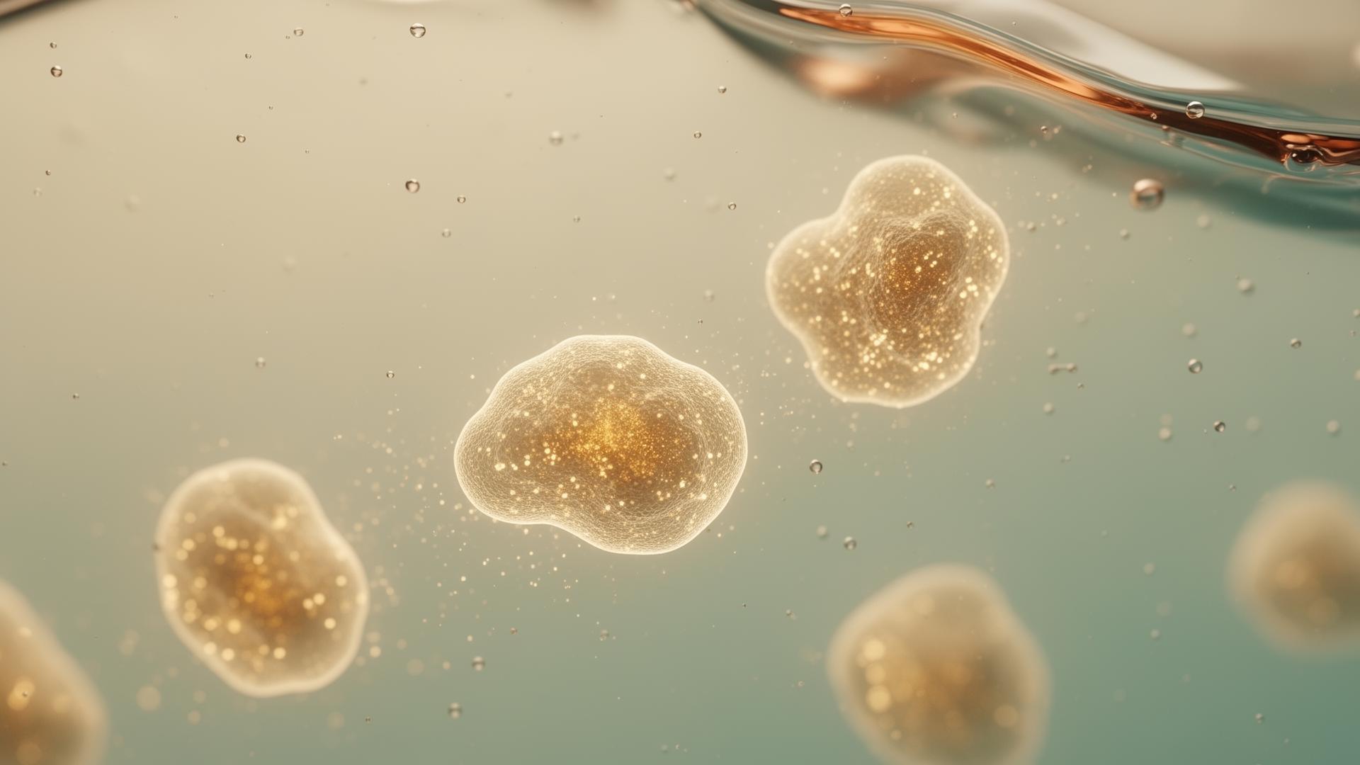 Macro visualization of mesenchymal stem cells in suspension