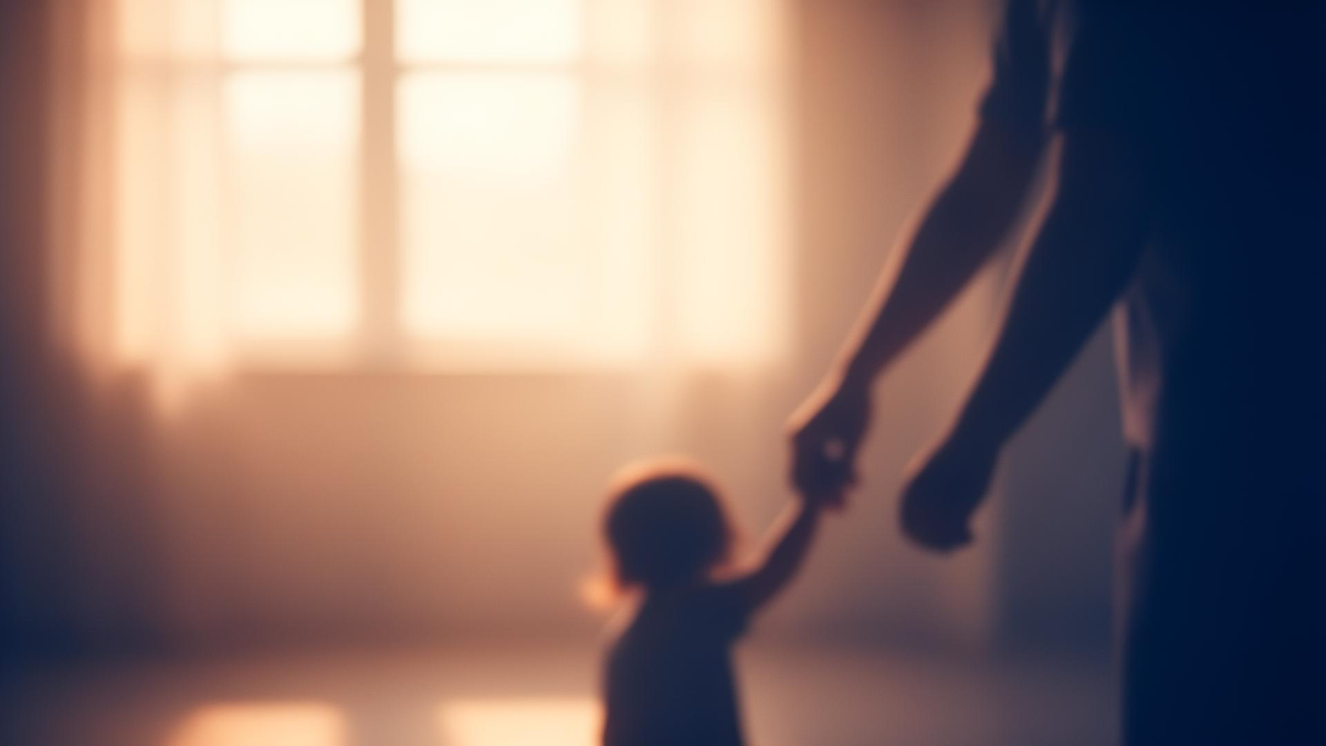 Soft warm light through a window with the silhouette of a parent gently holding a child's hand, evoking the calm, family-centred atmosphere of the Istanbul autism program.
